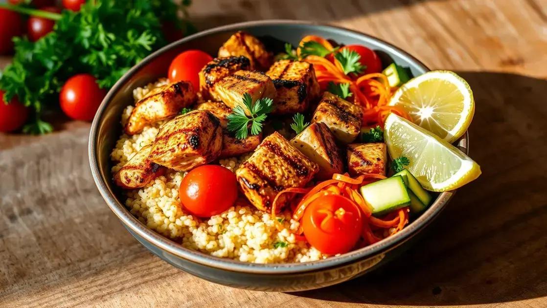 Bowl de frango com quinoa