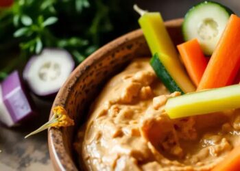 Palitos de cenoura e pepino com homus