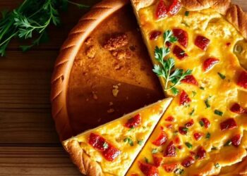 Quiche de alho-poró