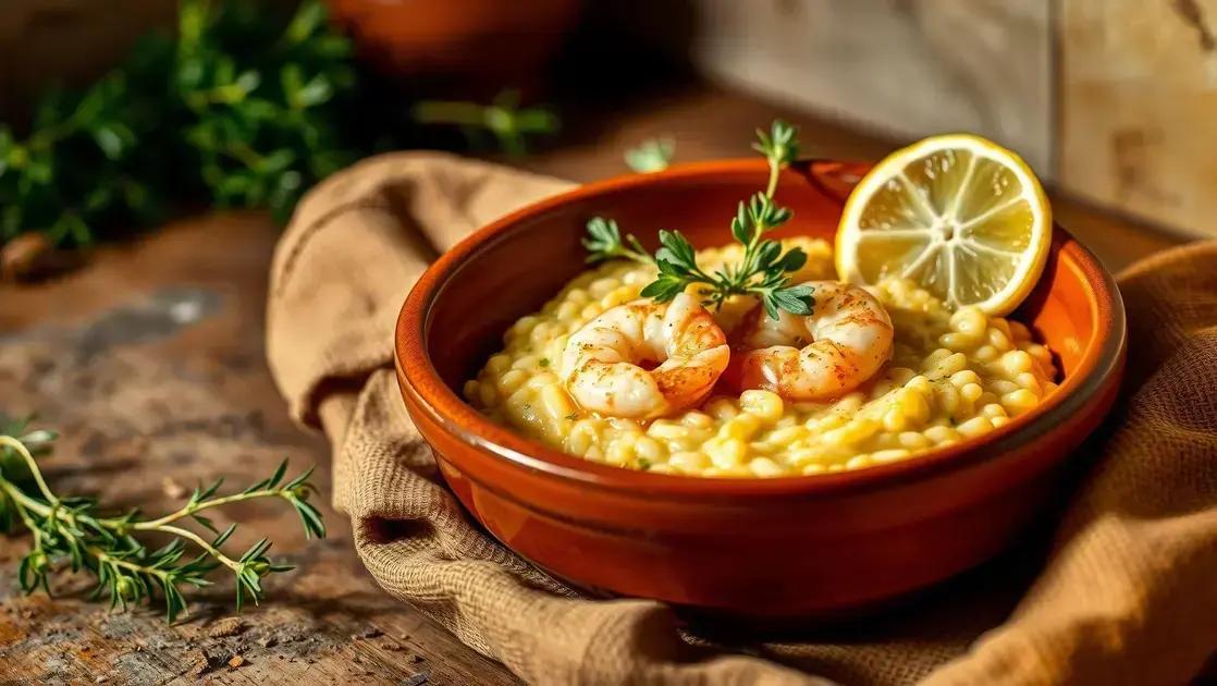 Risoto de camarão