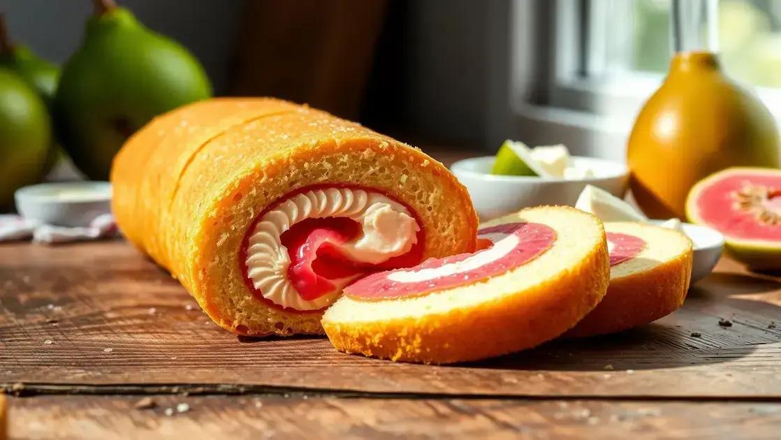 rocambole de goiabada com cream cheese