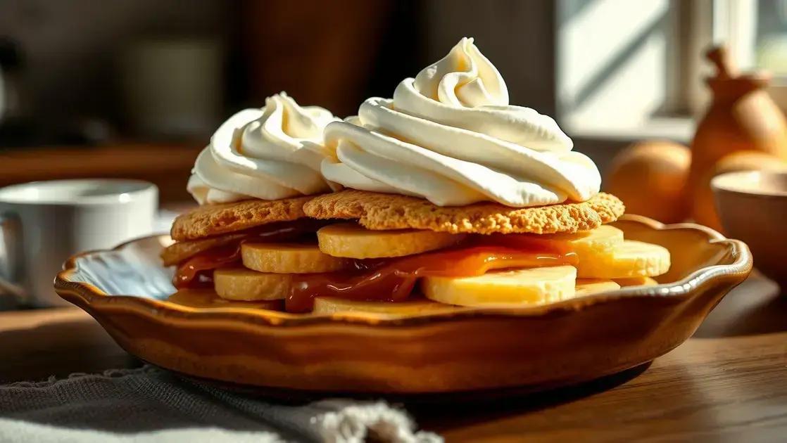 Torta inglesa com banana, doce de leite e chantilly