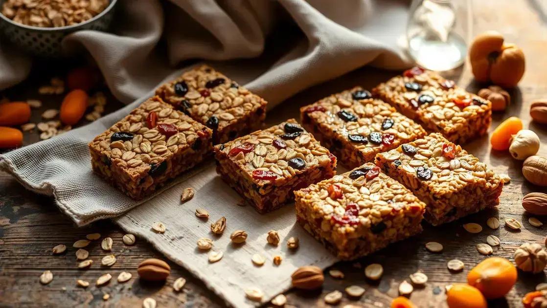 Barrinhas de cereal caseiras