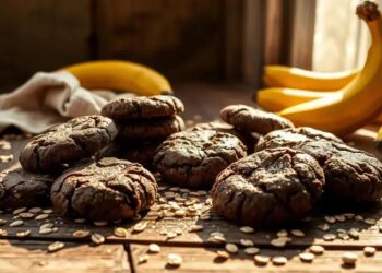 Cookies de banana e cacau