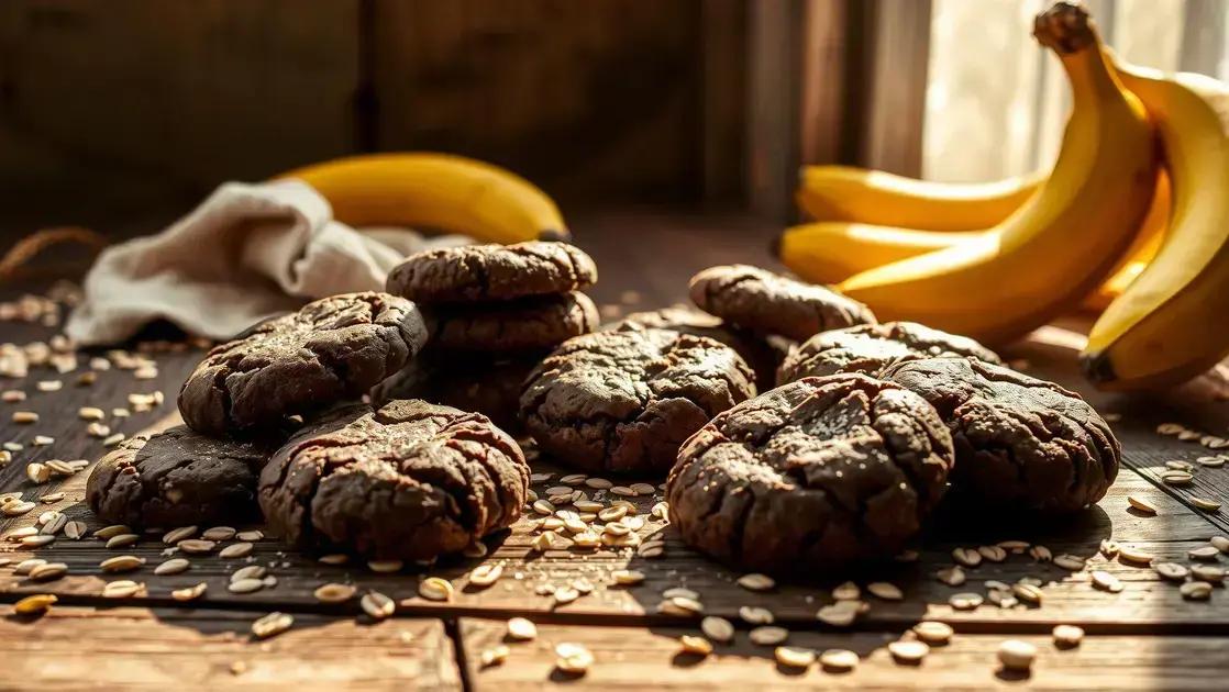 Cookies de banana e cacau