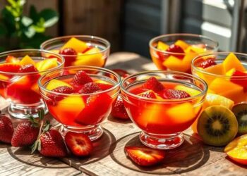 Gelatina natural de frutas