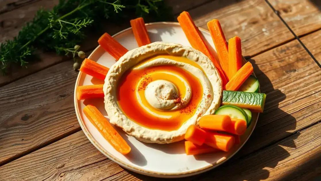 palitos de cenoura e pepino com homus