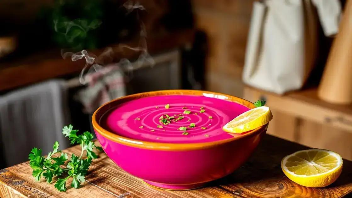 Sopa de beterraba e cenoura