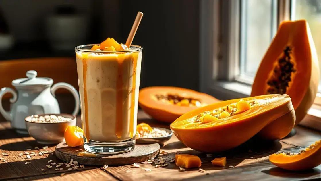 vitamina de mamão com aveia