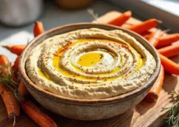 cenourinhas baby com hummus caseiro