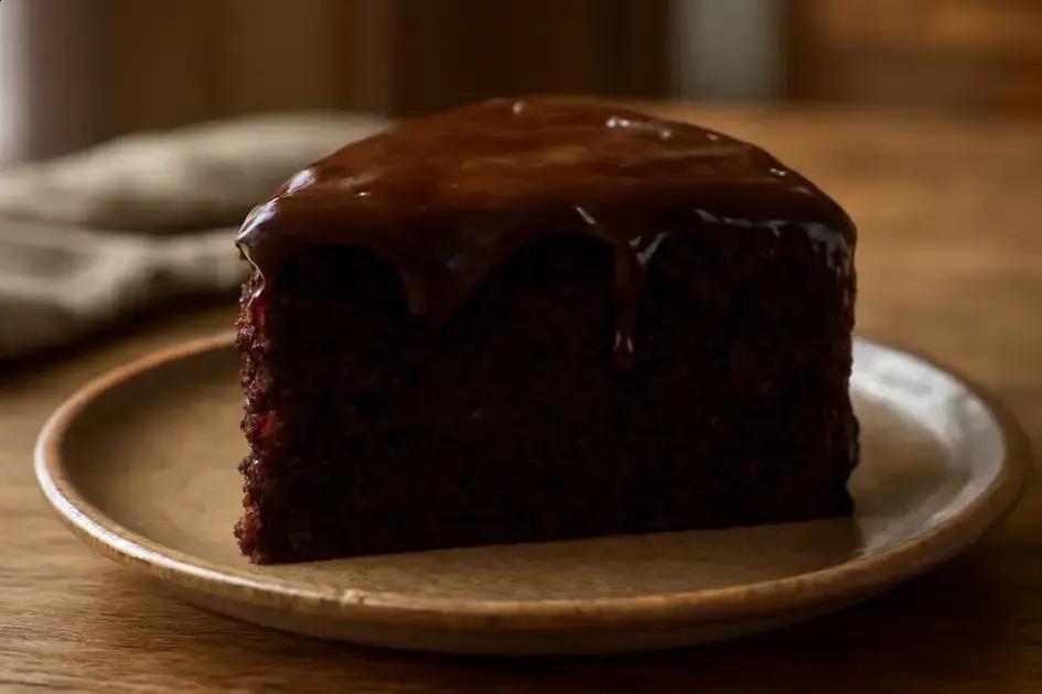 Bolo de chocolate com calda de brigadeiro