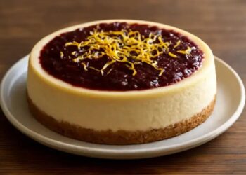 Torta cremosa de queijo tipo cheesecake