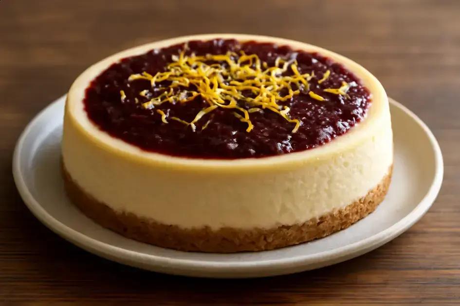 Torta cremosa de queijo tipo cheesecake